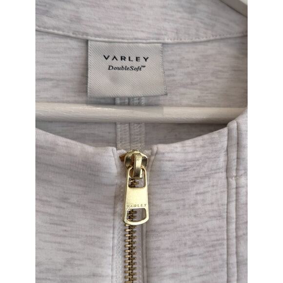 VARLEY Augusta Zip Through Cardigan Crew Neck Raglan Sleeve Oversized XS Gray - Picture 6 of 11